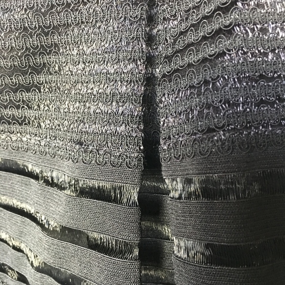 Torrid Plus Size Black Striped Sheer Flared Skirt - Picture 4 of 6